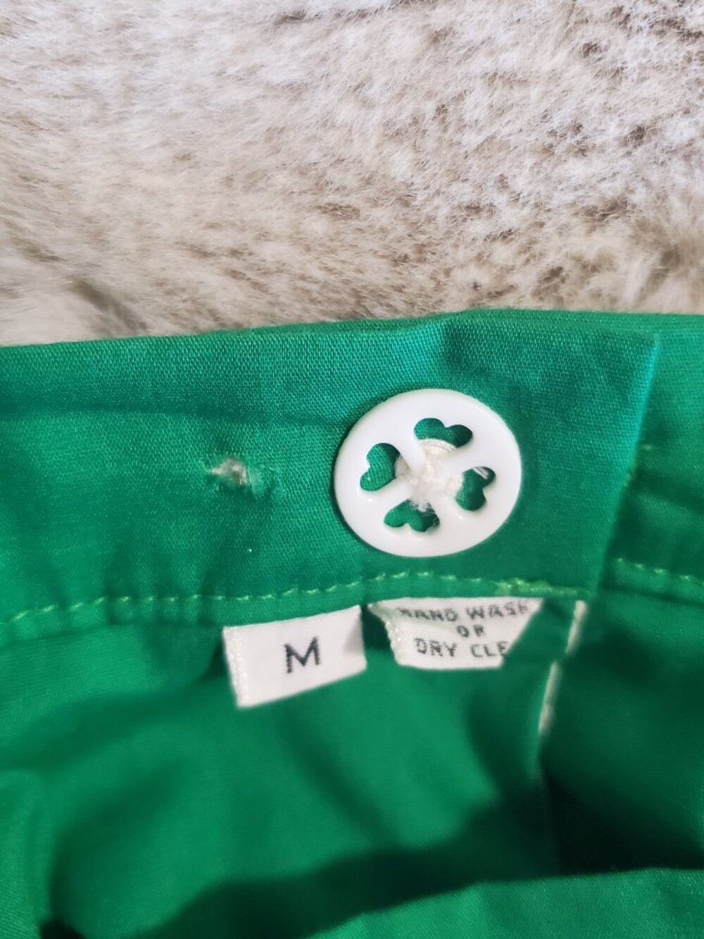 Vintage Reversible Cottagecore Wrap Skirt Green Floral Eyelet Prairie Midi Skirt - Picture 7 of 16
